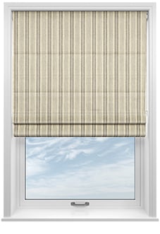 Castelle Stripe, Dove Grey - Twist&Fit Roman Blind
